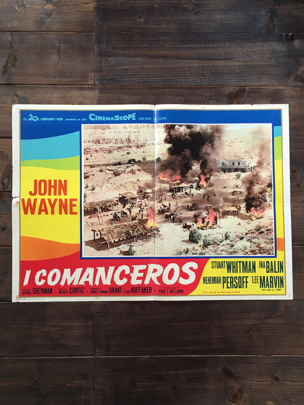 Fotobusta I comanceros 1961 con John Wayne