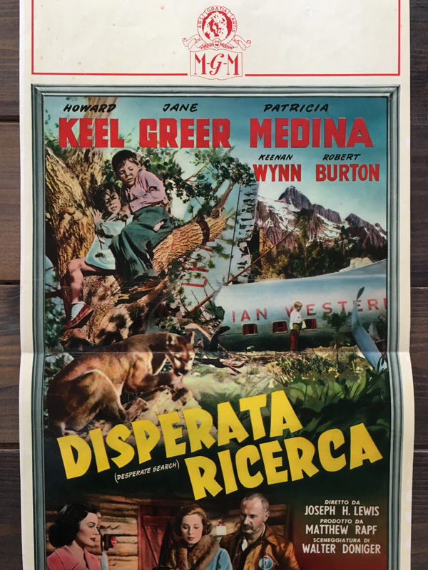 locandina cinema Disperata ricerca 1952