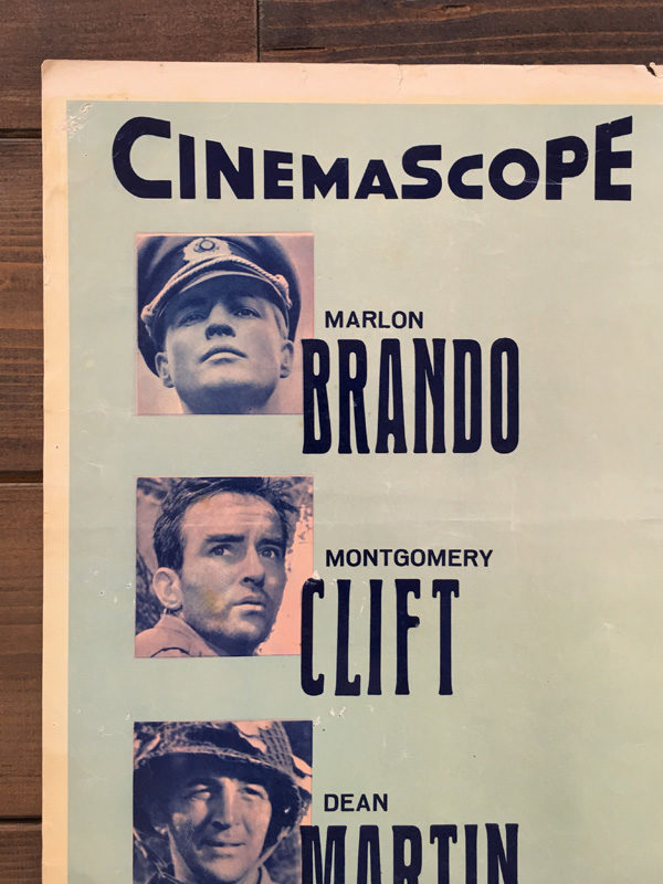 fotobusta I giovani leoni Marlon Brando, Montgomery Clift e Dean Martin, 1958