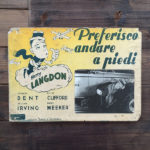 Fotobusta Preferisco andare a piedi film muto 1933, film anni '30 con Harry Langdon