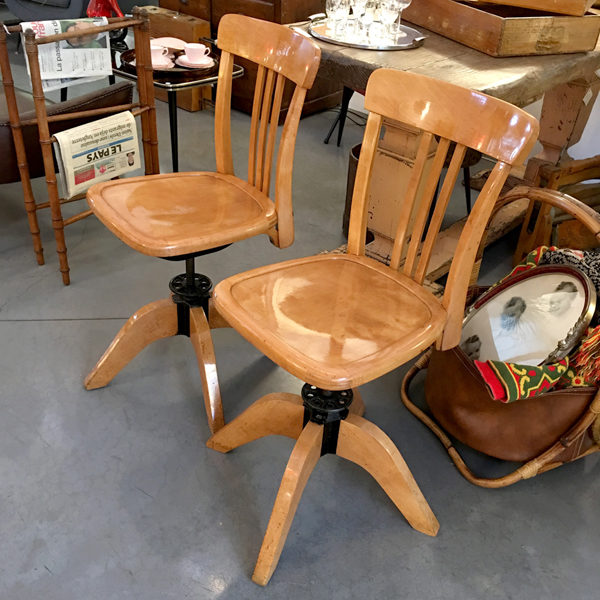 Sedia americana girevole e regolabile | primi '900 sedie americane legno