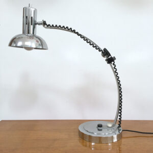 lampada da scrivania cromata vintage anni '60