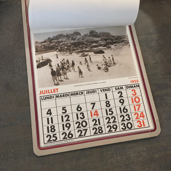 calendario 1955 vintage