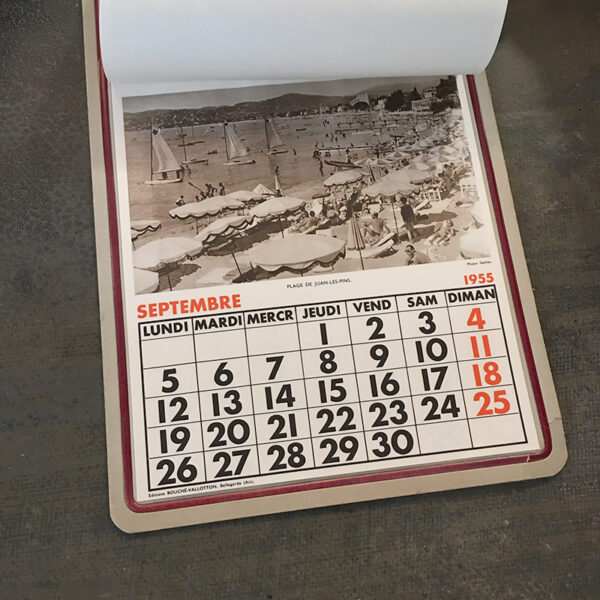 calendario 1955 vintage