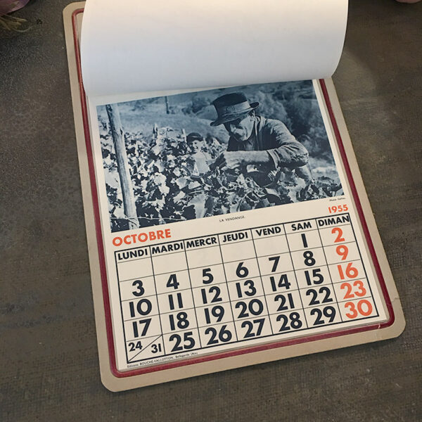 calendario 1955 vintage