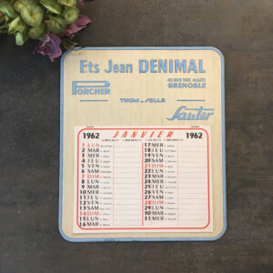 calendario 1962 Denimal vintage