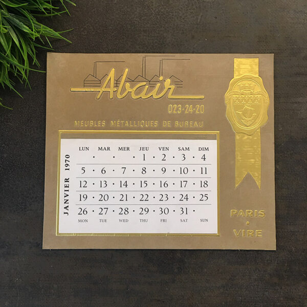 calendario 1970 Abair vintage