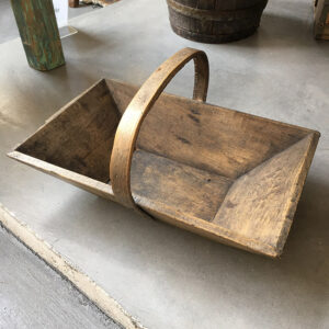 cestino in legno vintage