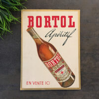 cartello pubblicitario Bortol Aperitif vintage