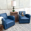 poltrone vintage blu