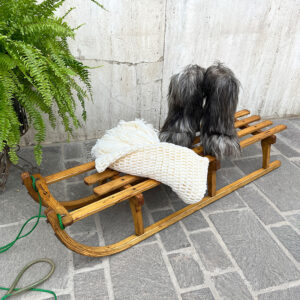 slittino Davos K2 vintage in legno