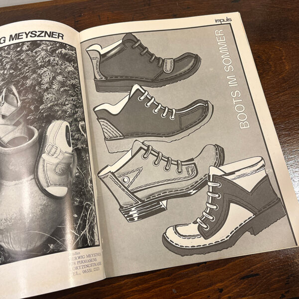 rivista impuls moda calzature anni '70