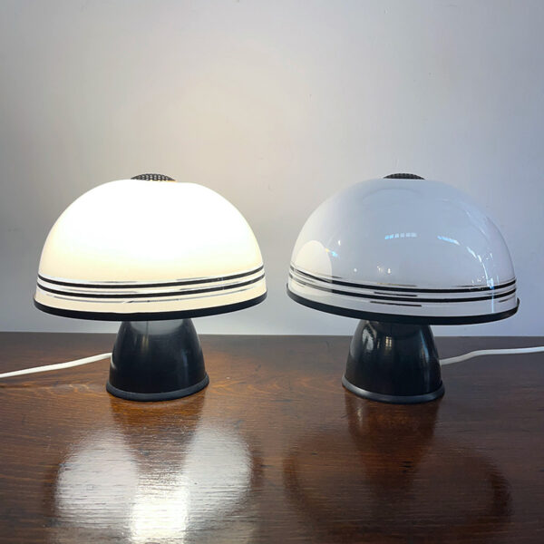 Coppia di lampade da comodino anni '70
