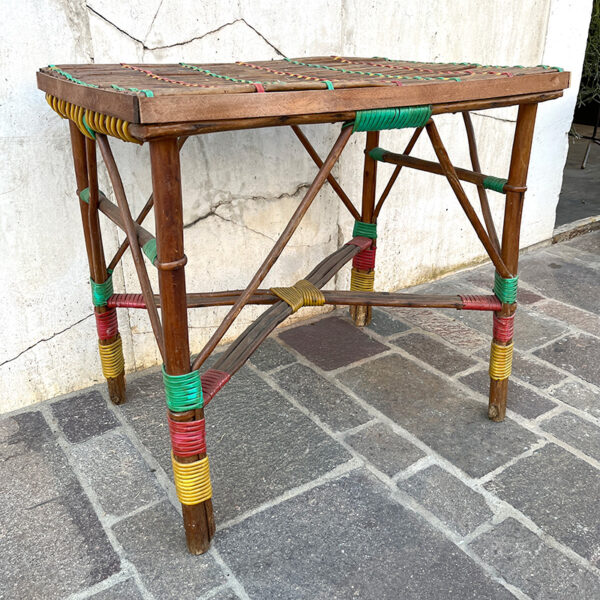 tavolino bamboo vintage