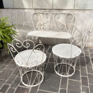 set ferro battuto vintage da giardino