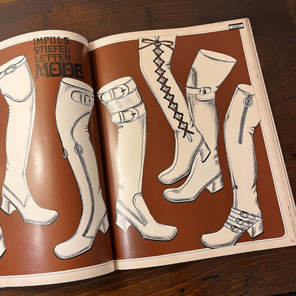 rivista impuls moda calzature anni '70