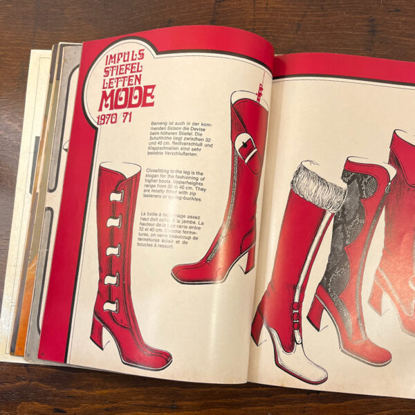 rivista impuls moda calzature anni '70