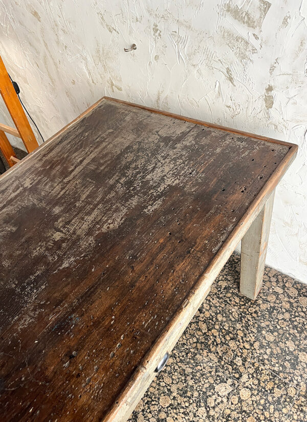 tavolo da lavoro vintage in olmo