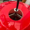 lampadario in plastica rosso vintage