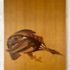pannello legno intarsiato vintage