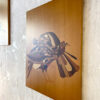 pannello legno intarsiato vintage