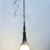 lampadario olandese anni 40 vintage bronzo e vetro