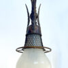 lampadario olandese anni 40 vintage bronzo e vetro