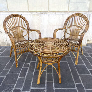 salotto in bamboo vintage