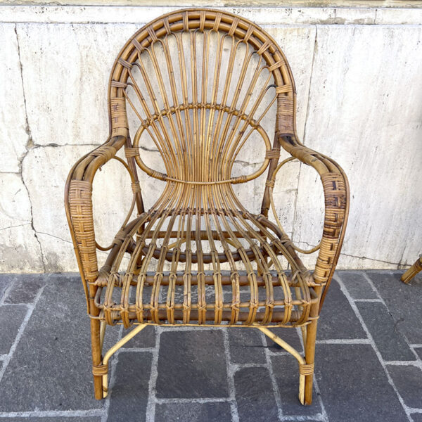 poltrona in bamboo vintage