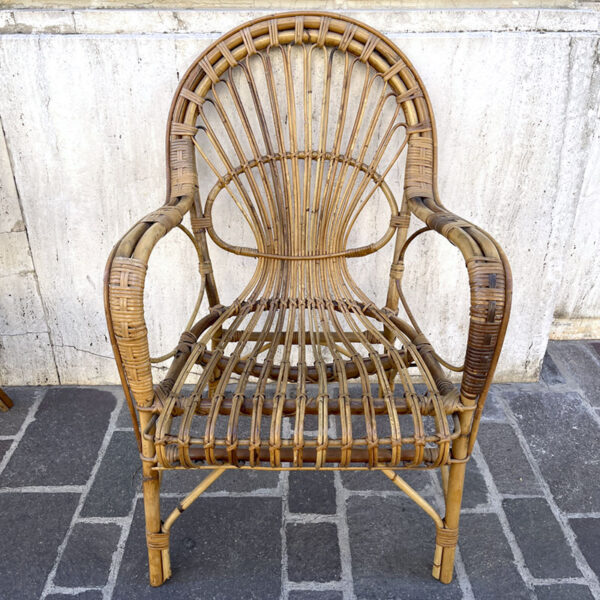 poltrona in bamboo vintage