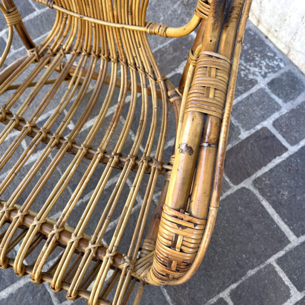 poltrona in bamboo vintage