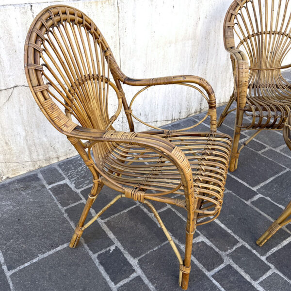 poltrona in bamboo vintage