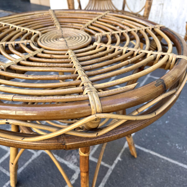 tavolino in bamboo vintage