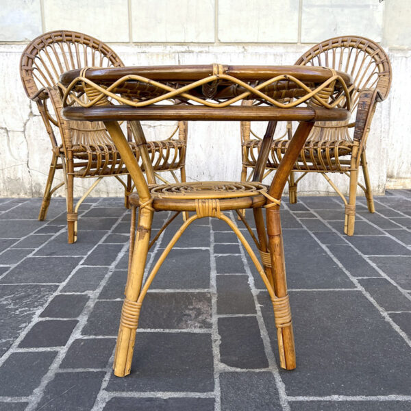 salotto in bamboo vintage