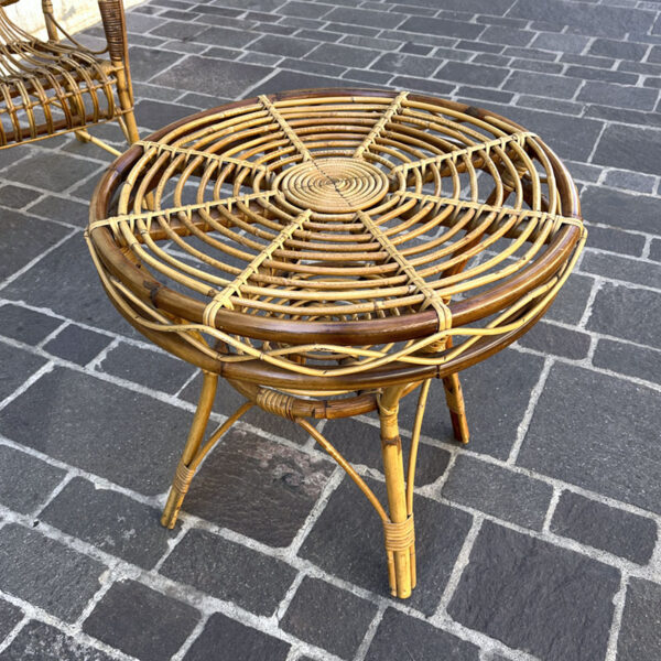 tavolino in bamboo vintage