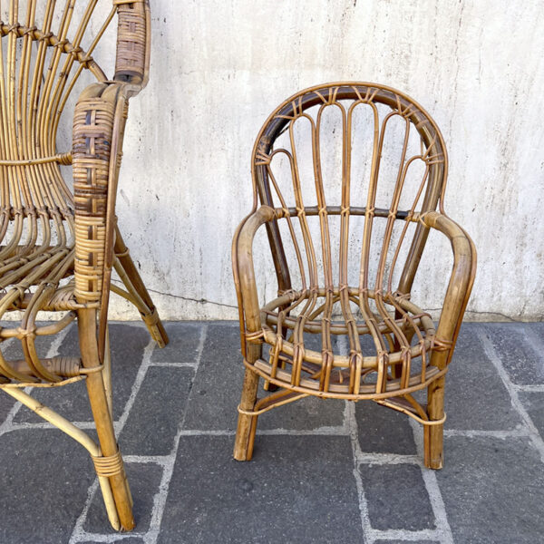 poltroncina in bamboo da bambino